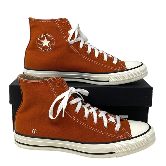 Converse Ctas High Top Canvas Orange Women Sneakers Size Custom 167249C-ORG/BLK - Picture 2 of 12